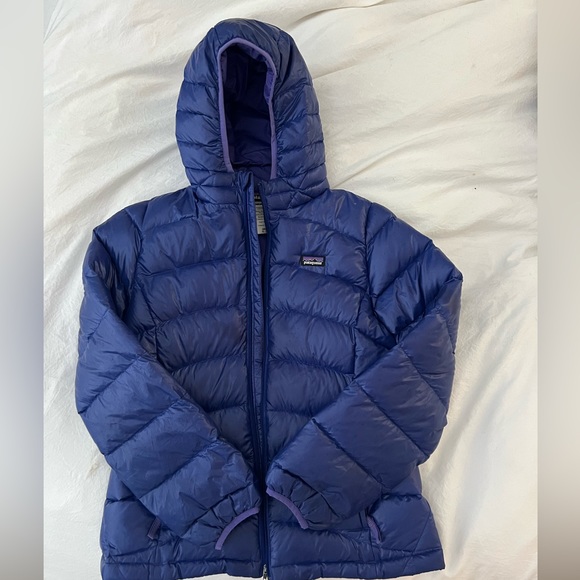 Girls Patagonia Puffer Hood Jacket XL Sz 14 - Picture 1 of 5
